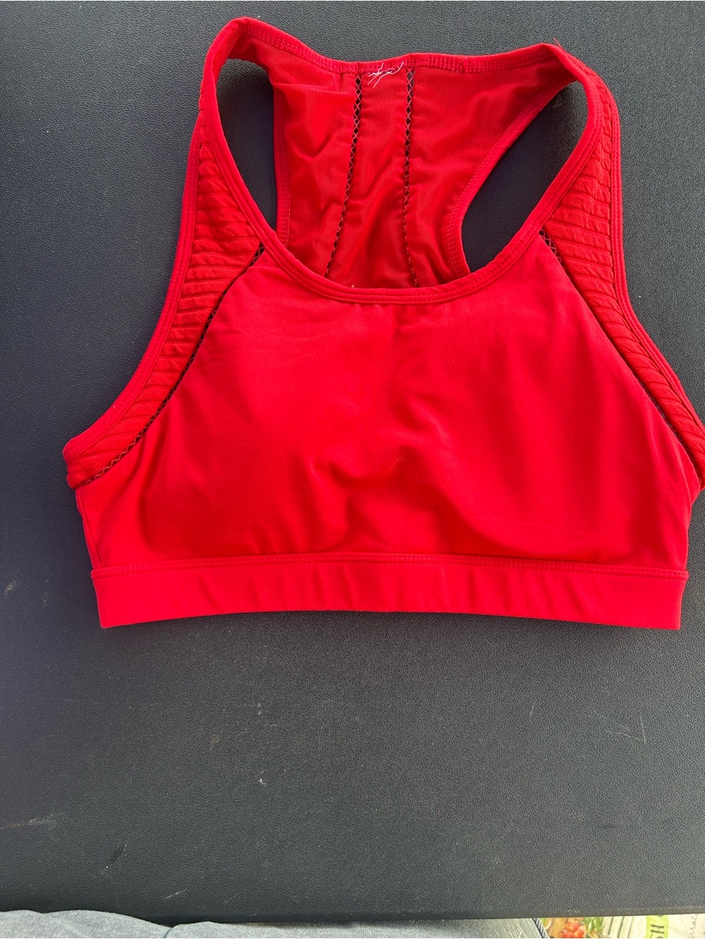 Fabletics Red Racerback Sports Bra